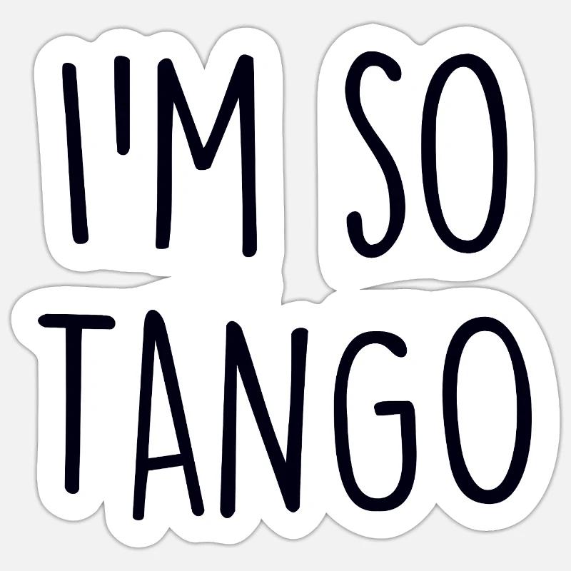 Danseur de tango - Sticker taille S (10 x 10 cm) - blanc mat
