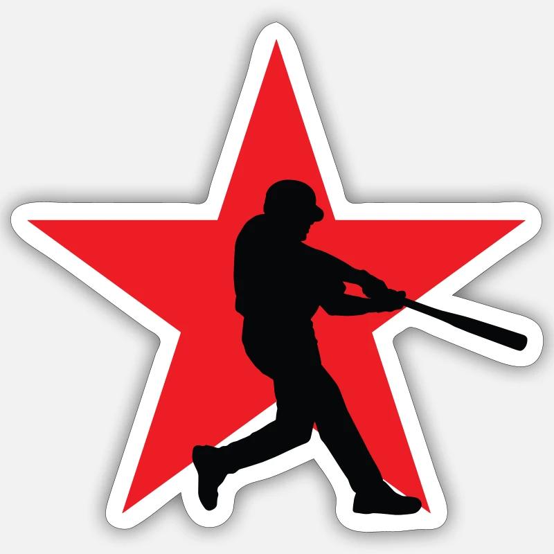 Baseball – Sport - Sticker Größe S (10 x 10 cm) - Mattweiß