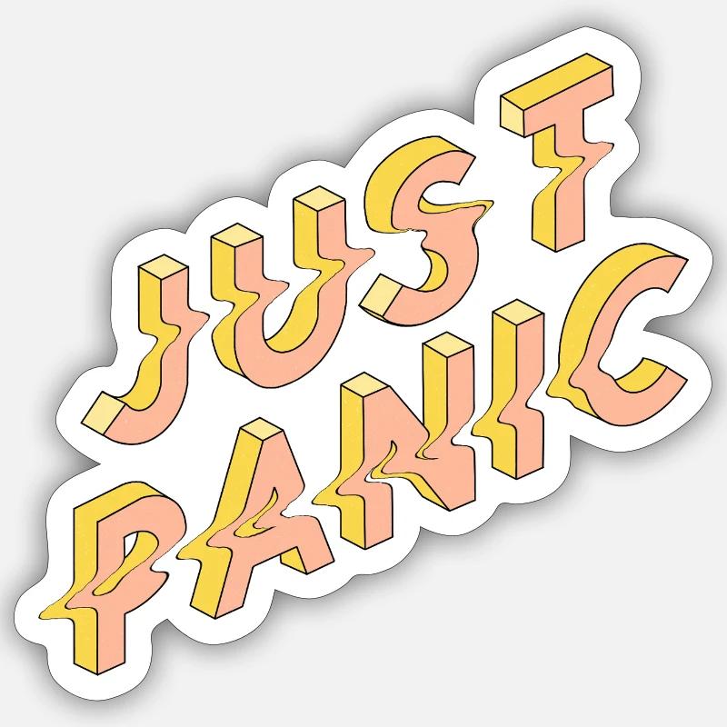 Just Basic 3D Retro Typo Sticker size S (10 x 10 cm)