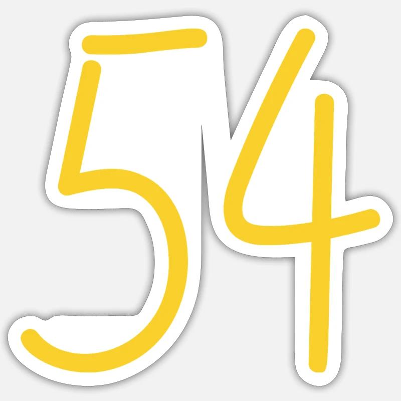 54 - Sticker size S (10 x 10 cm) - white matte