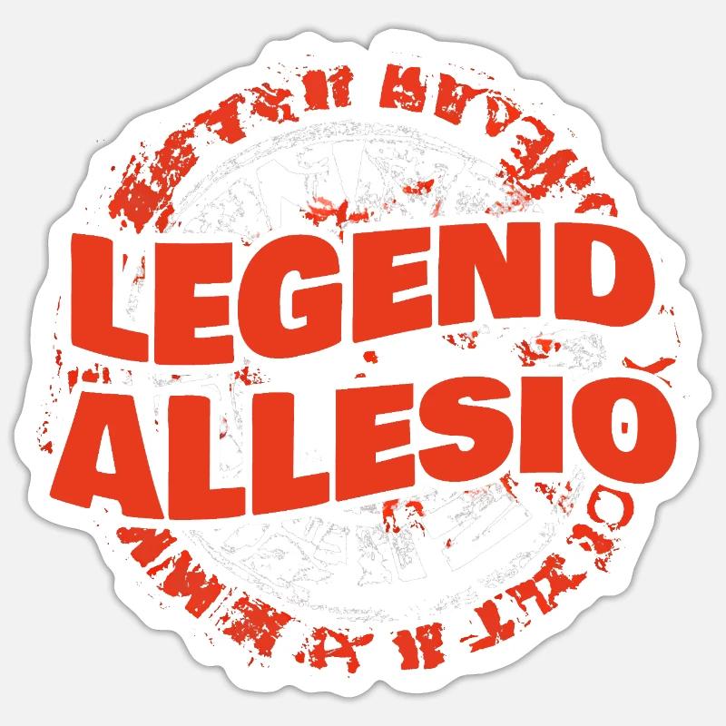 Mann Allesio - Sticker Größe S (10 x 10 cm) - Mattweiß