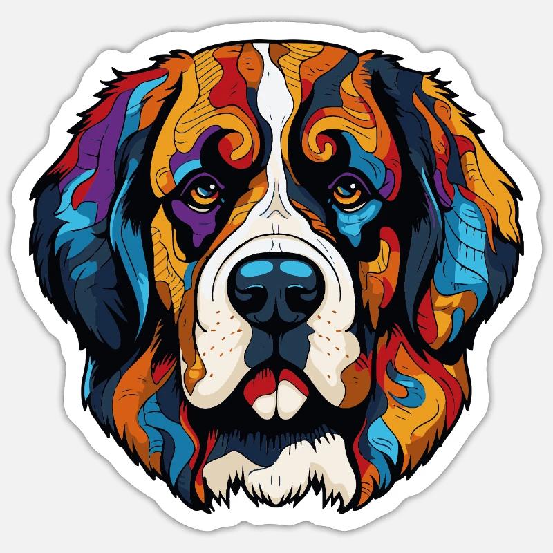 Hund Comic Sticker Größe S (10 x 10 cm)