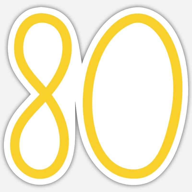 80 - Sticker size S (10 x 10 cm) - white matte