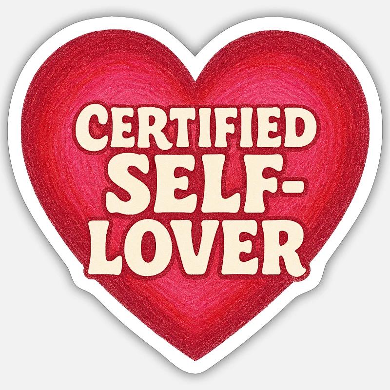 Selbstliebe - Sticker Größe S (10 x 10 cm) - Mattweiß