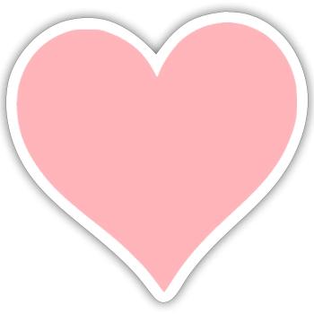 Valentinstag Pink Heart, Valentinstag - Sticker Größe S (10 x 10 cm) - Mattweiß - Vorne