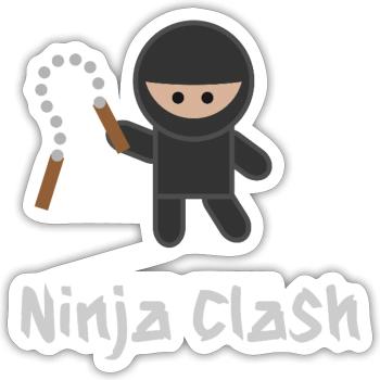 Ninja Fight Sport MMA - Sticker size S (10 x 10 cm) - white matte - Front