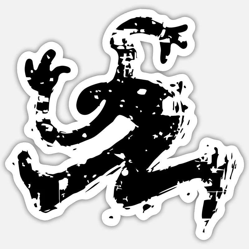 Minimal, Abstract, Shape, Motion, Drawing, Dynamic Sticker size S (10 x 10 cm)