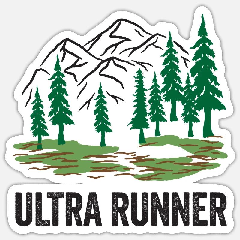 Ultra Runner - Sticker size S (10 x 10 cm) - white matte