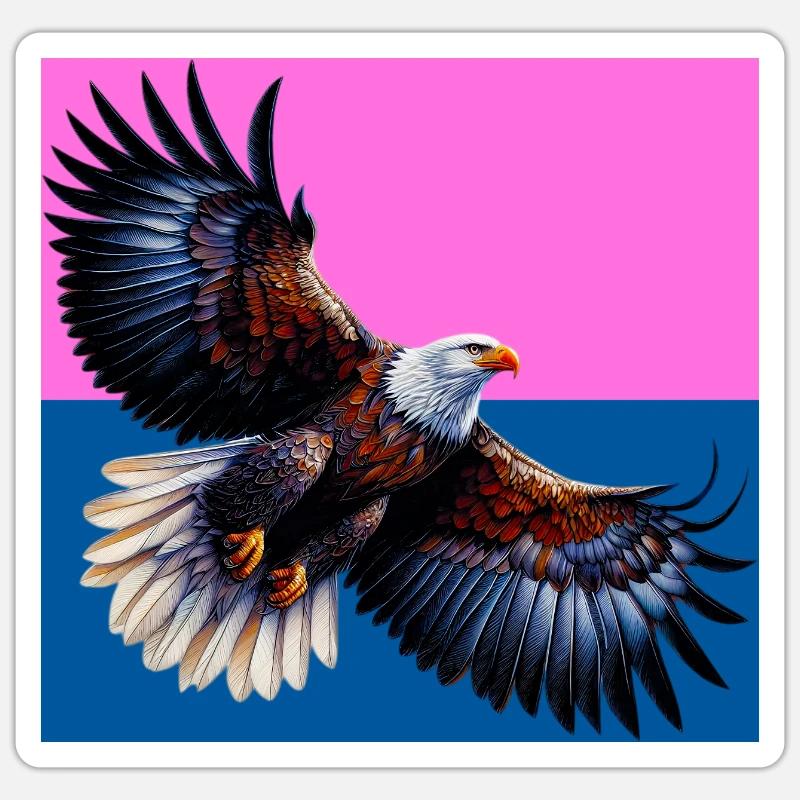 eagle - Sticker size S (10 x 10 cm) - white matte