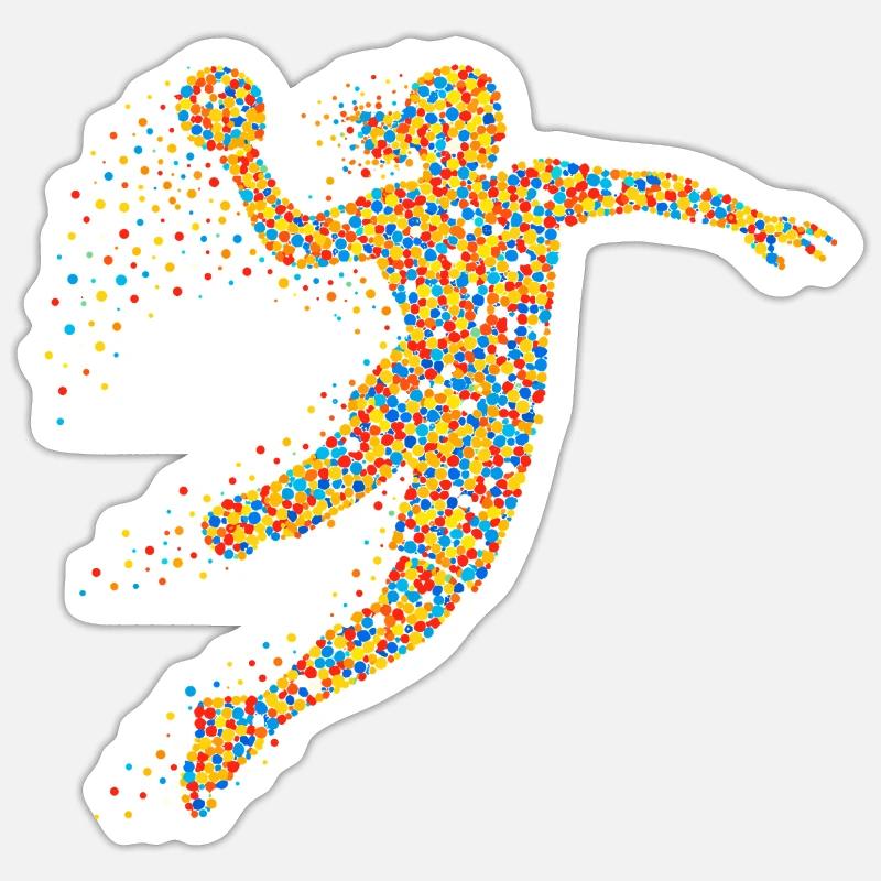 Handball Mädchen Spruch  Sticker Größe S (10 x 10 cm)