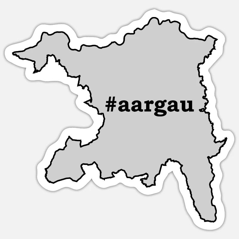 AG Aargau - Sticker size S (10 x 10 cm) - white matte