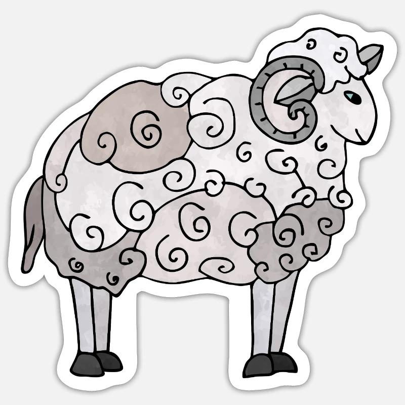 Aries - Sticker size S (10 x 10 cm) - white matte
