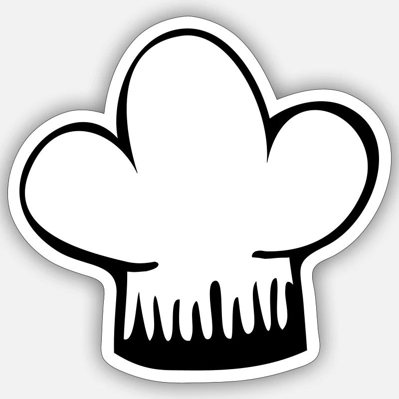 Toque - Sticker size S (10 x 10 cm) - white matte