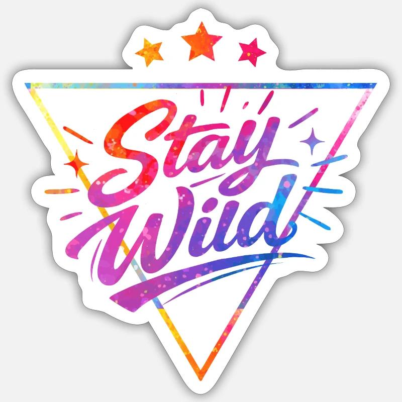 Restez en liberté - Sticker taille S (10 x 10 cm) - blanc mat