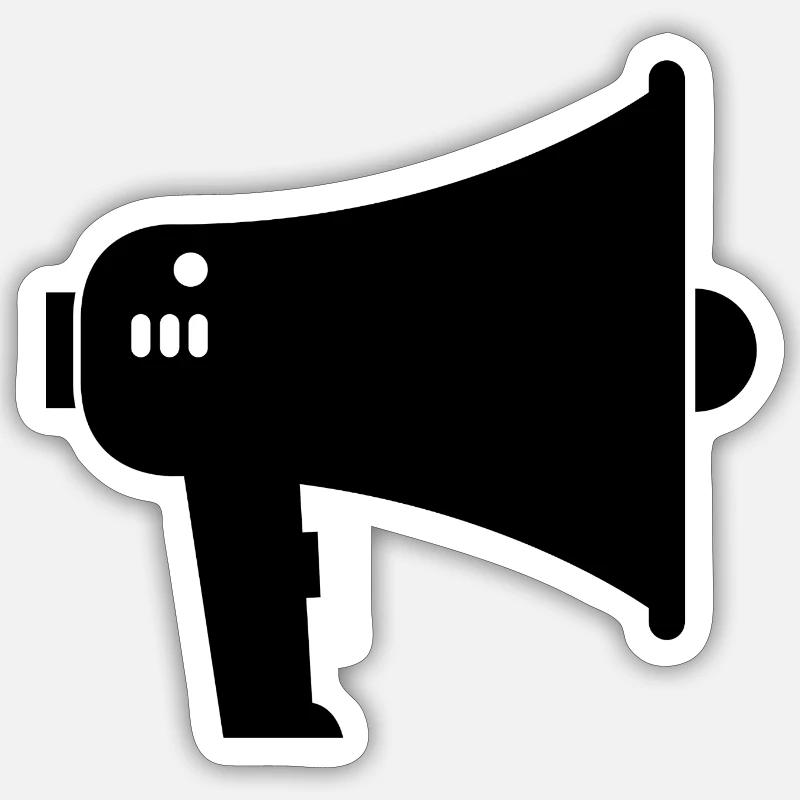 Megafon Sticker Größe S (10 x 10 cm)