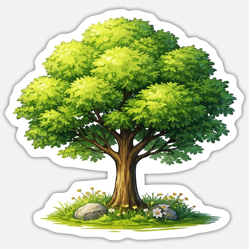 Tree in the sunlight Sticker size S (10 x 10 cm)