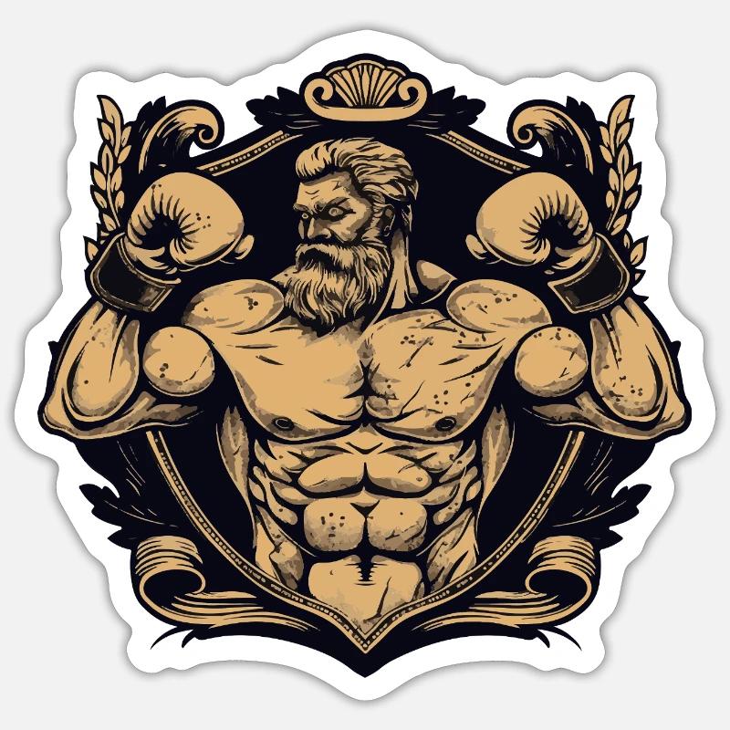 Fighter Boxer MMA - Sticker size S (10 x 10 cm) - white matte