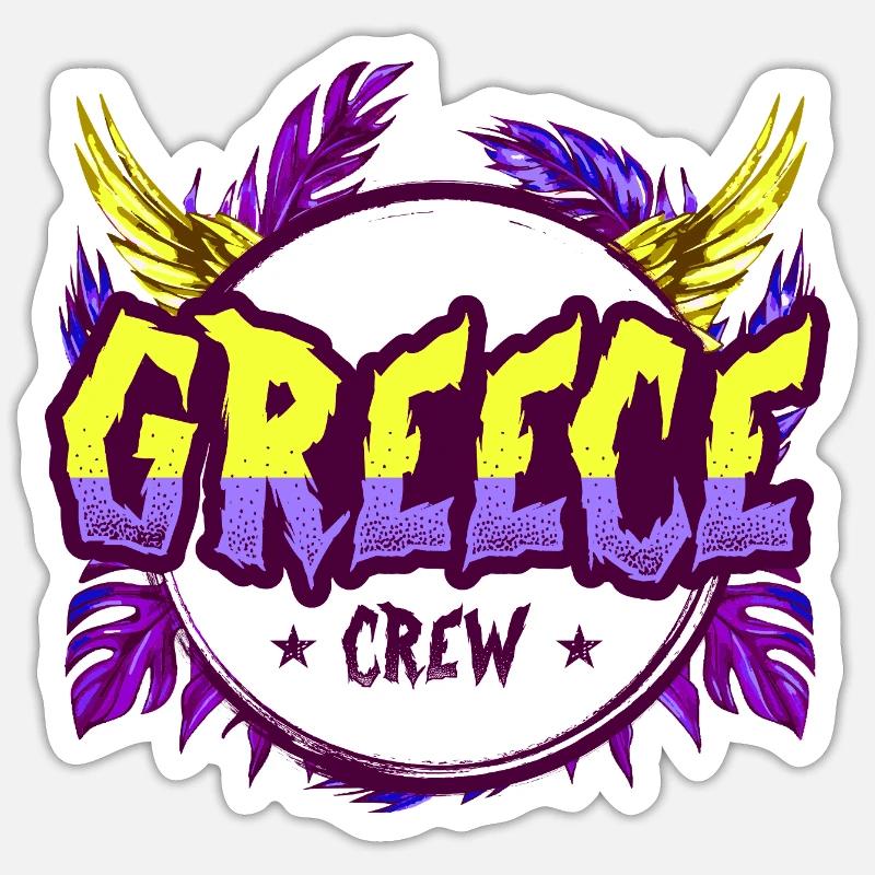 Équipe de la Grèce Colorée Sticker taille S (10 x 10 cm)