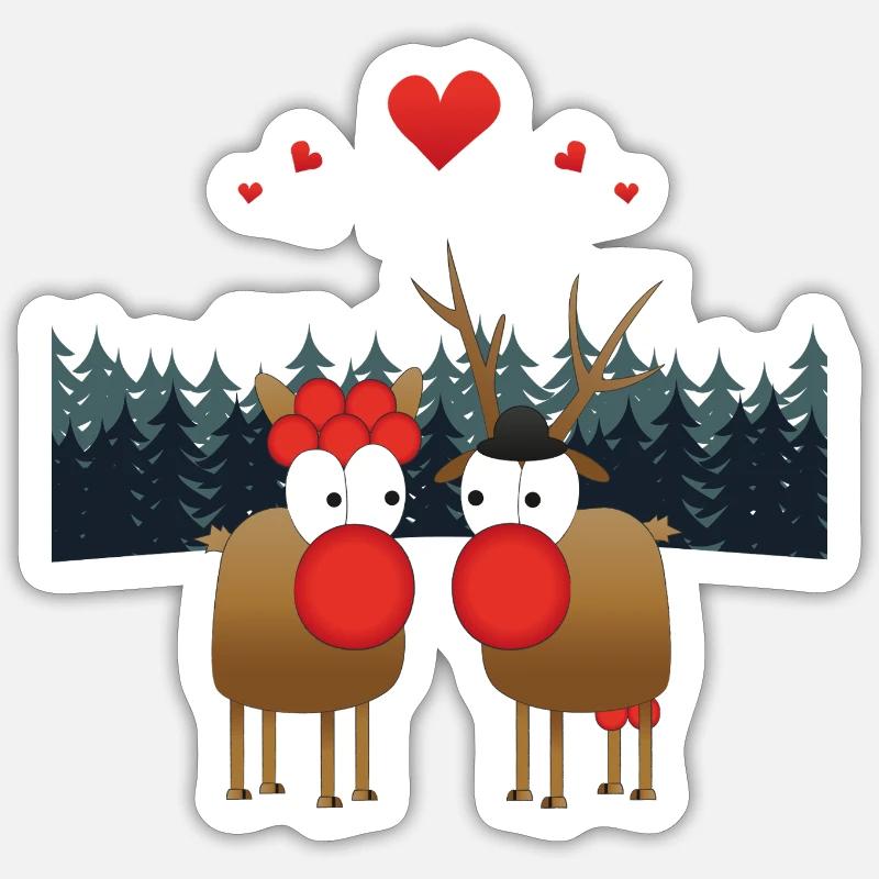 Schwarzwaldliebe - Sticker Größe S (10 x 10 cm) - Mattweiß