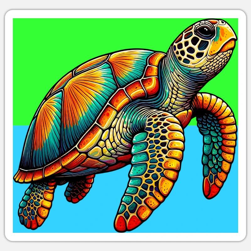 turtle Sticker size S (10 x 10 cm)