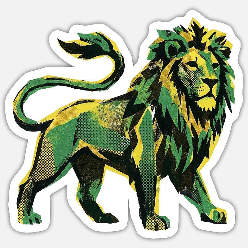 Lion Roots Reggae - Sticker size S (10 x 10 cm) - white matte