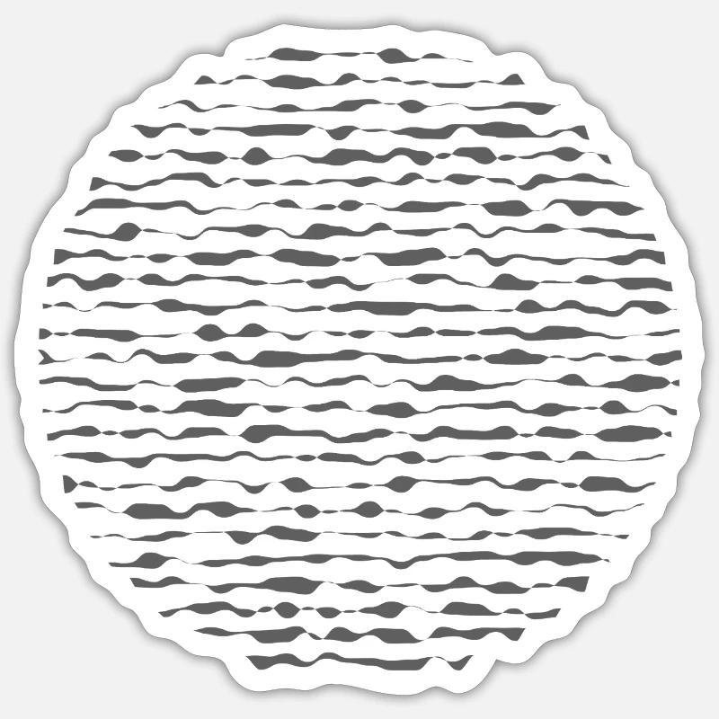 Écho du cercle ondulé Sticker taille S (10 x 10 cm)