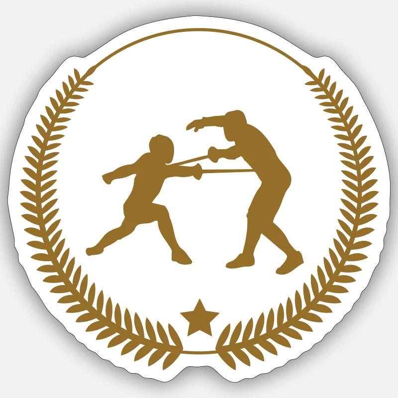 Fechtlorbeerkranz: Reiner Sieg Sticker Größe S (10 x 10 cm)