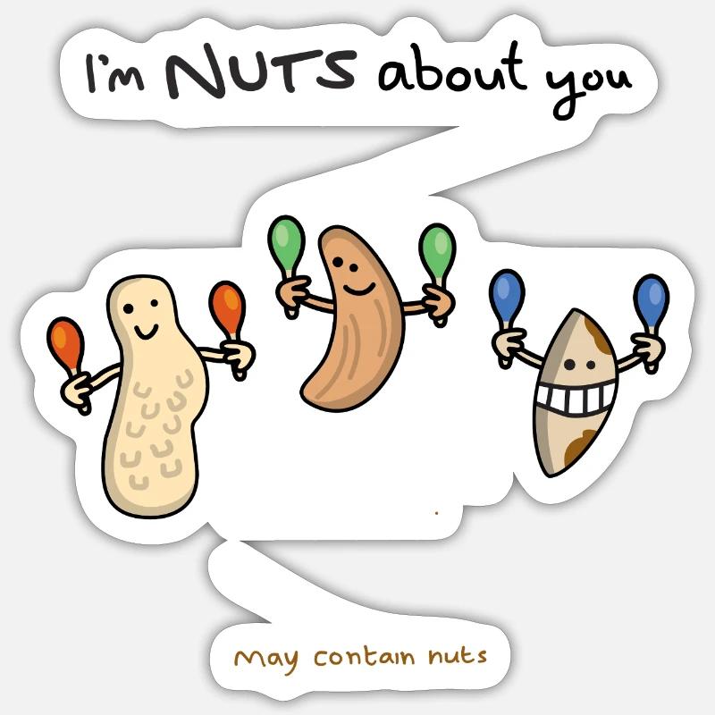Peanut Party Parade - Sticker size S (10 x 10 cm) - white matte