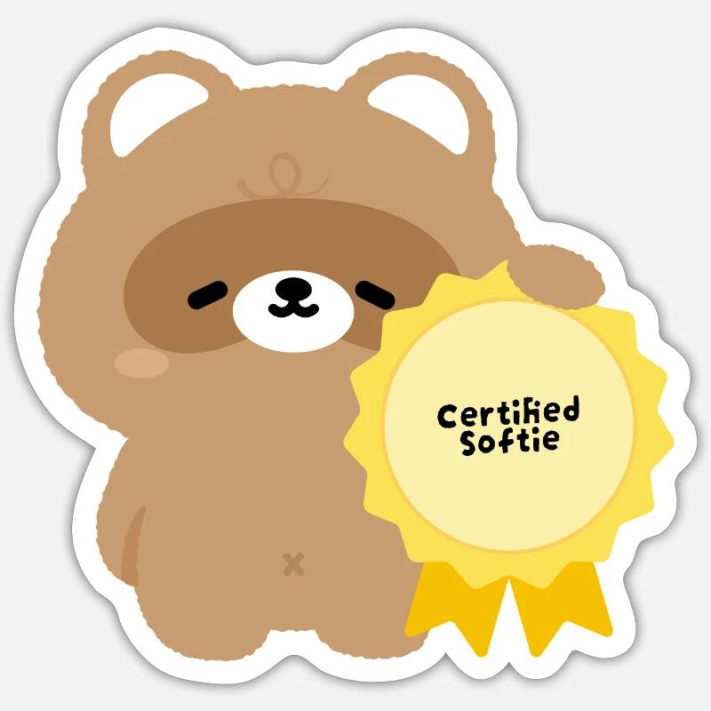 Certified Softie Beaver Sticker size S (10 x 10 cm)