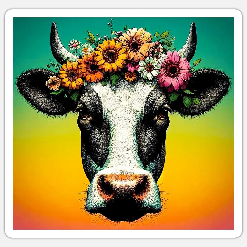 vache Sticker taille S (10 x 10 cm)