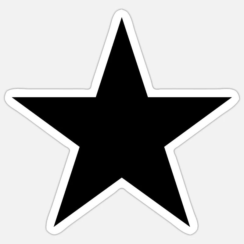 Star Black - Sticker size S (10 x 10 cm) - white matte