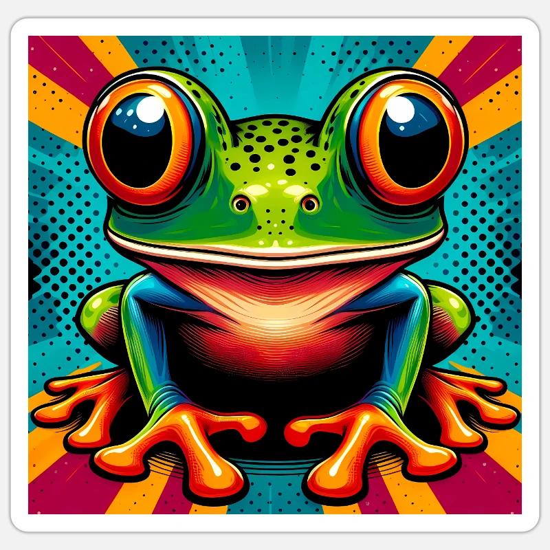 frog Sticker size S (10 x 10 cm)