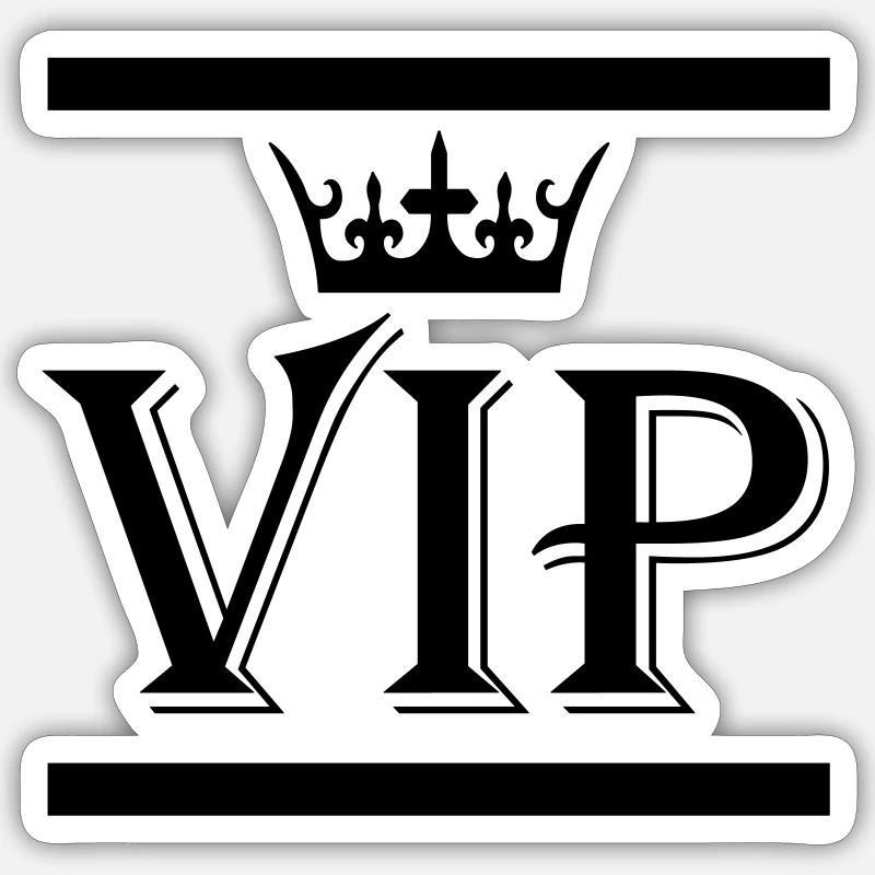 VIP - Sticker size S (10 x 10 cm) - white matte