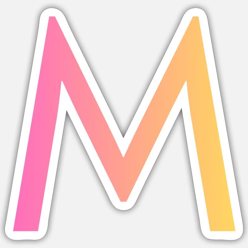 m - Sticker taille S (10 x 10 cm) - blanc mat
