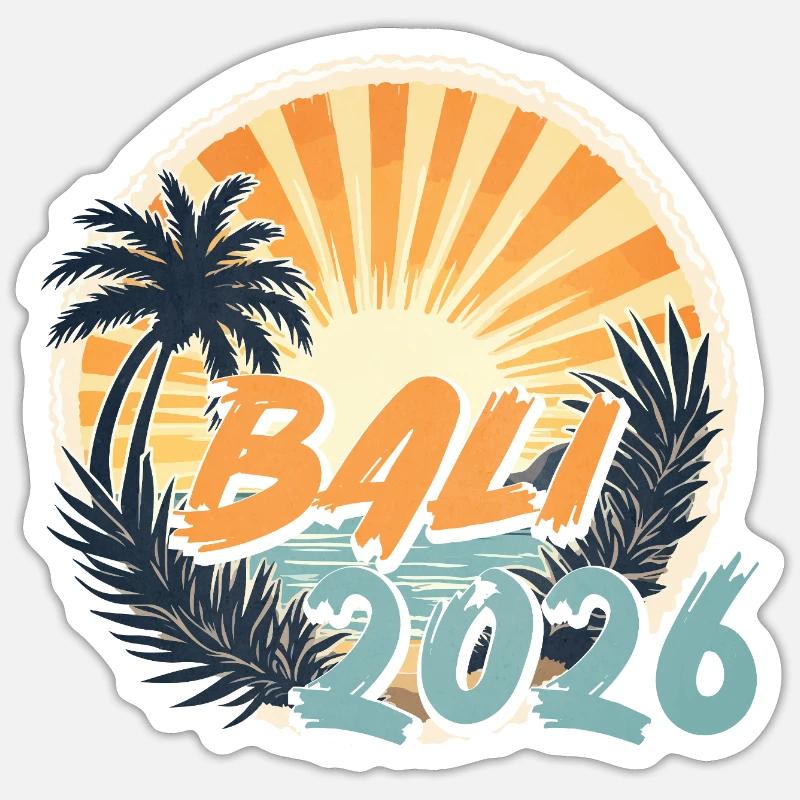 Bali 2026 - Sticker size S (10 x 10 cm) - white matte