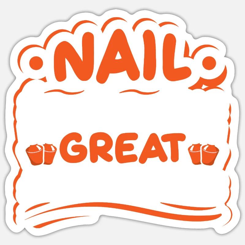 Nageldesigner Nageldesignerin Kosmetik Nagelstudio - Sticker Größe S (10 x 10 cm) - Mattweiß
