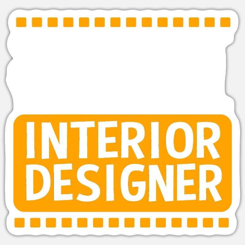 Architecte architecte Designer d’intérieur - Sticker taille S (10 x 10 cm) - blanc mat