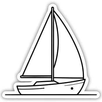 sailing ship - Sticker size S (10 x 10 cm) - white matte - Front