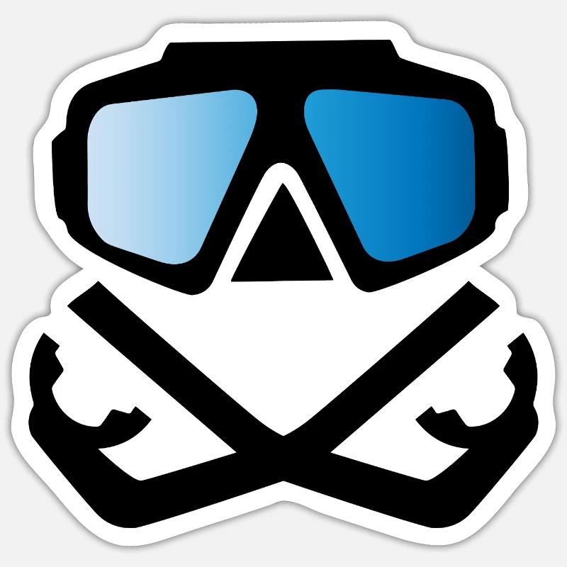 Dive - Sticker size S (10 x 10 cm) - white matte