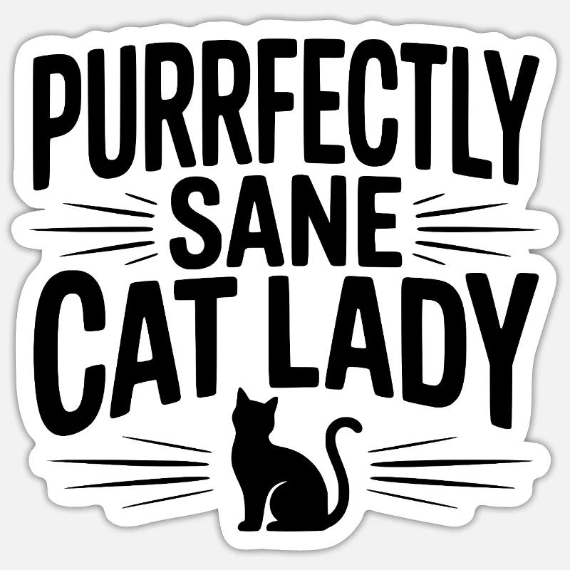 Parfaite Chat Parfaite - Sticker taille S (10 x 10 cm) - blanc mat