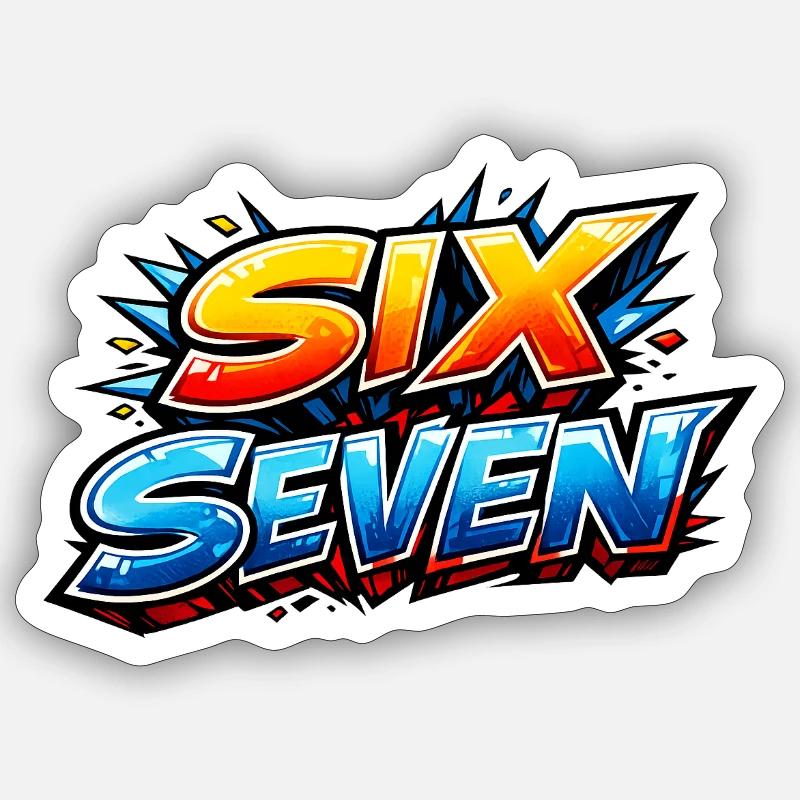 67 sixseven - Sticker taille S (10 x 10 cm) - blanc mat