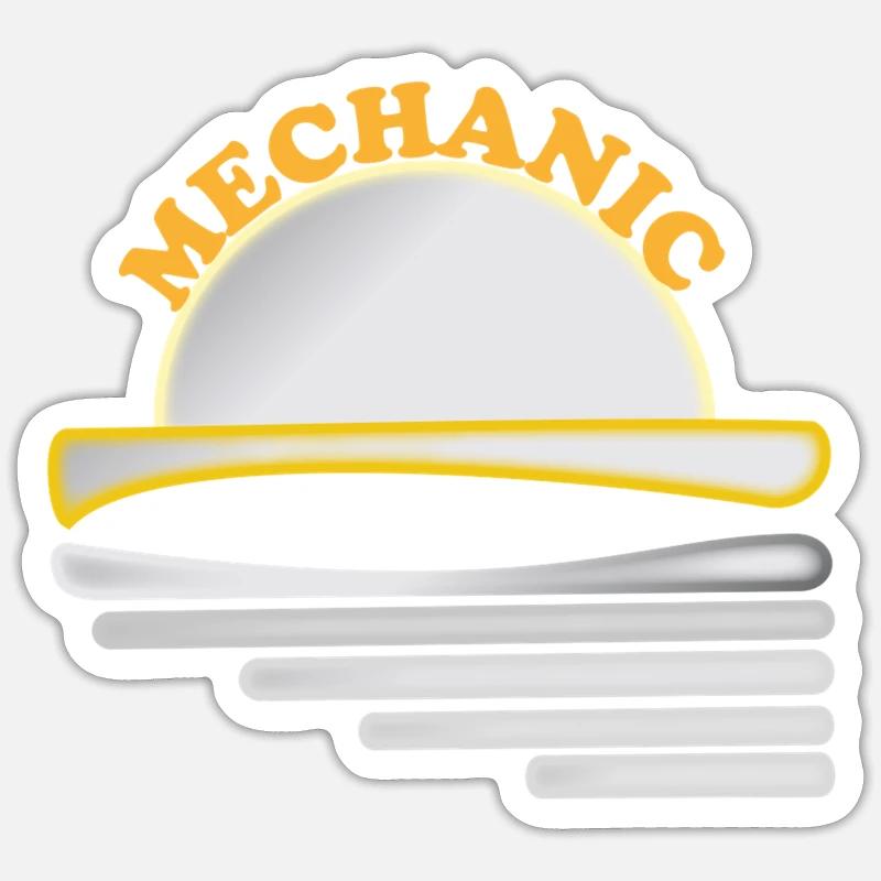 Mechanic Graphics - Sticker size S (10 x 10 cm) - white matte