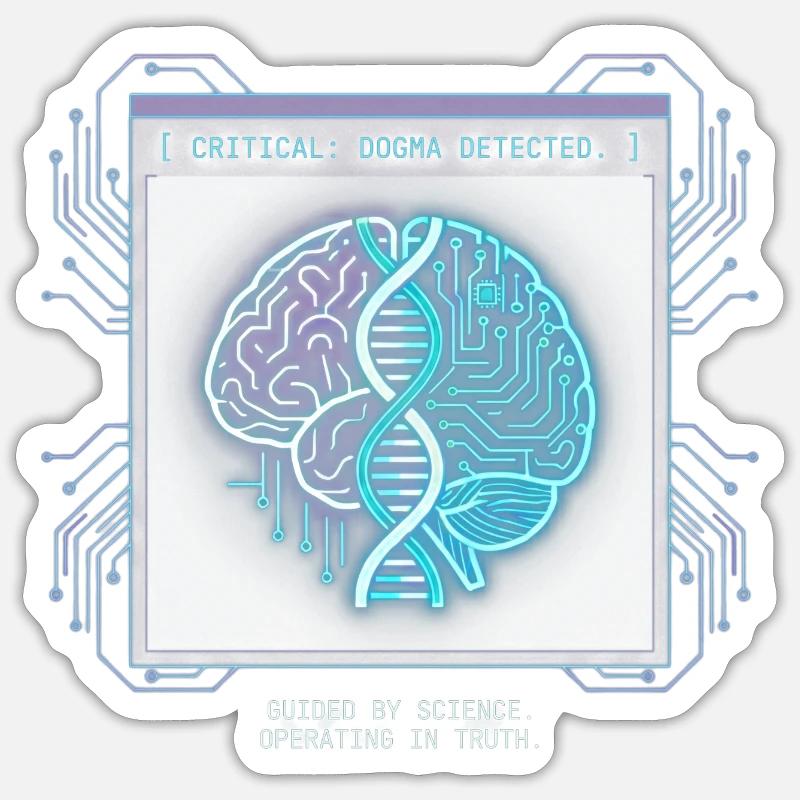Guided By Science Cyberpunk Techwear - Sticker size S (10 x 10 cm) - white matte