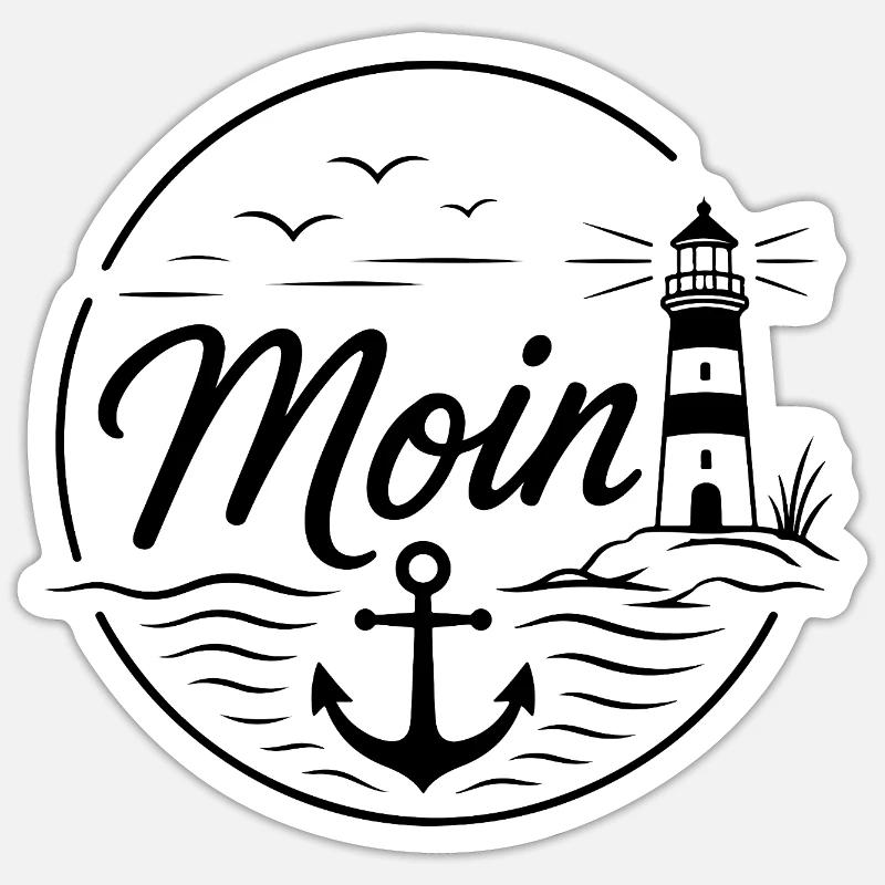 Bonjour - Sticker taille S (10 x 10 cm) - blanc mat