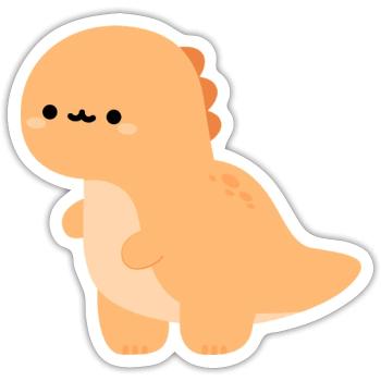 Baby Tyrannosaurus rex Teddy - Sticker size S (10 x 10 cm) - white matte - Front