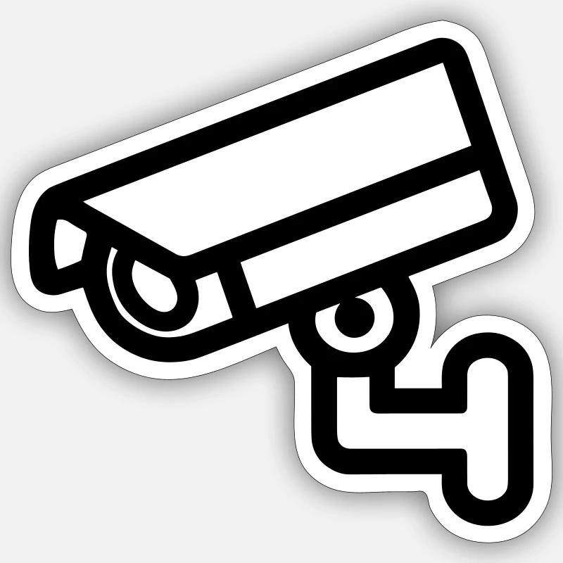 Kamera - Sticker Größe S (10 x 10 cm) - Mattweiß