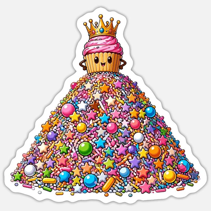 Crown Cupcake Sugar Summit - Sticker size S (10 x 10 cm) - white matte