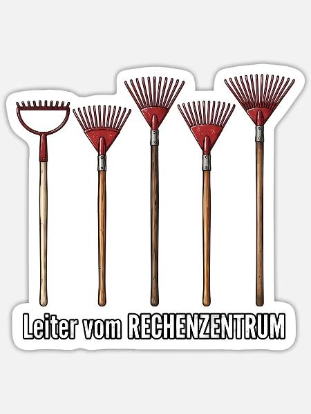 Gärtner Rechenzentrum - Sticker Größe S (10 x 10 cm) - Mattweiß