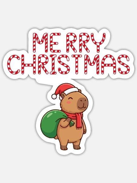 Frohe Weihnachten - Sticker Größe S (10 x 10 cm) - Mattweiß