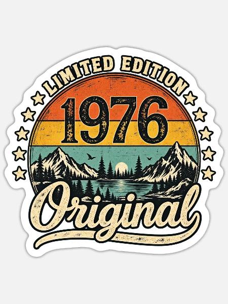 Original 1976 Limited Edition - Sticker Größe S (10 x 10 cm) - Mattweiß